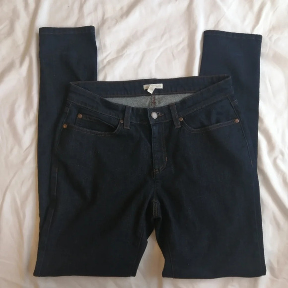 Eileen Fisher Organic Cotton Dark Wash Skinny Jeans 6 - Picture 3 of 14